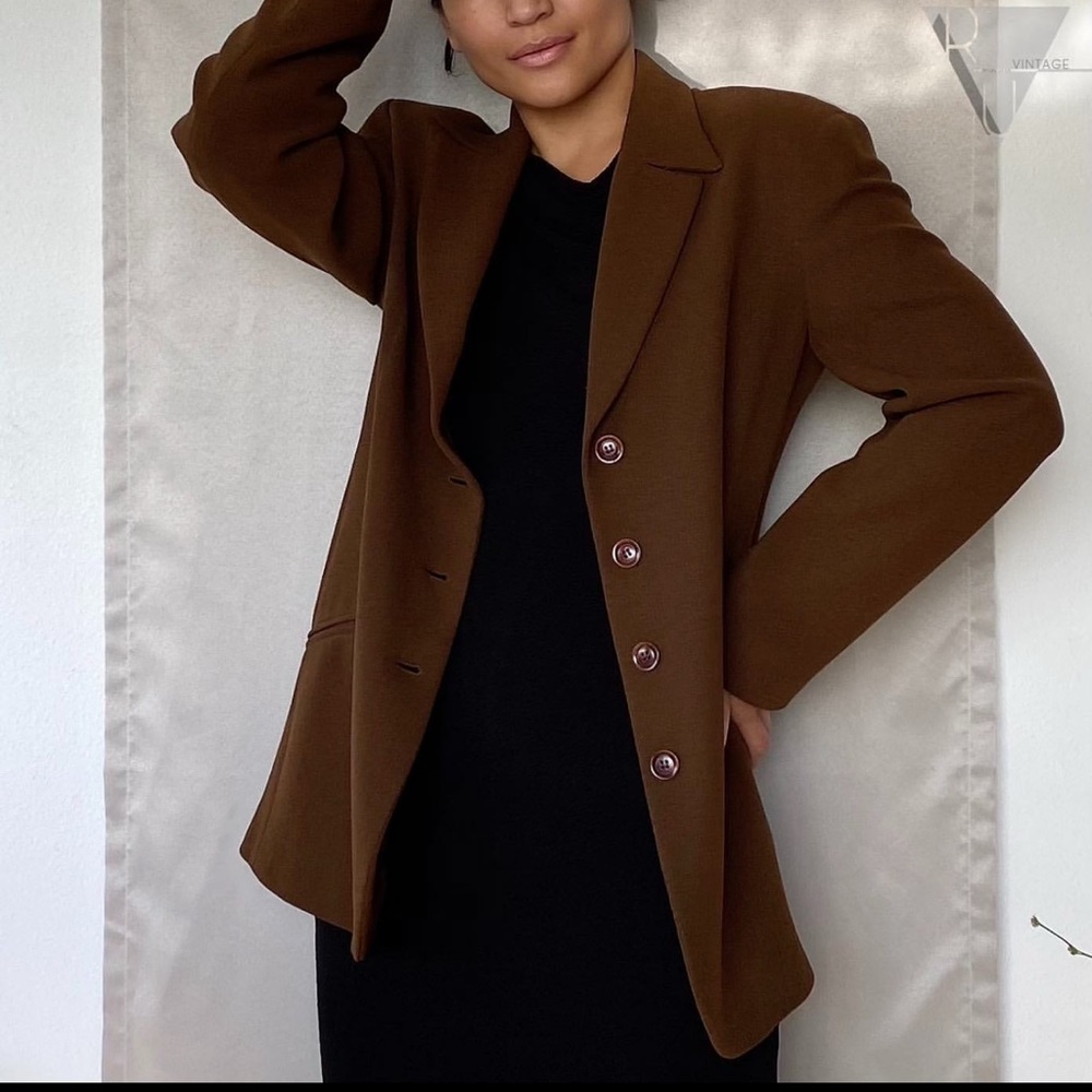 SAKS FIFTH AVE SAHZA AUTENTICO FEMMINILE VINTAGE WOOL COAT